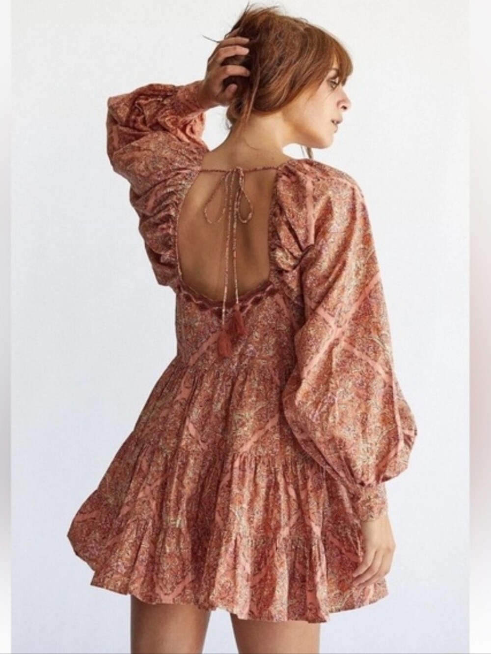 Free People Marias Beaded & Crochet Mini Dress, Rare, Embroidered Boho, M - Picture 4 of 12